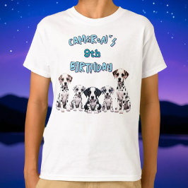 Kinderen Dalmatische Verjaardag Puppy Party T-shirt