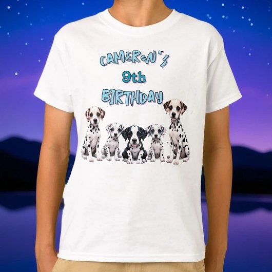 Kinderen Dalmatische Verjaardag Puppy Party T-shirt