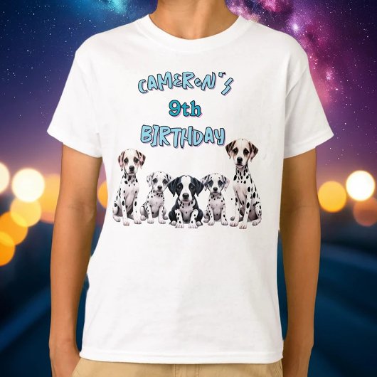 Kinderen Dalmatische Verjaardag Puppy Party T-shirt