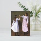 Kinderen Dansen II door Lilla Cabot Perry Briefkaart (Staand voorkant)
