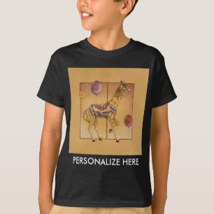 Kinderen Dark T - shirts - Carrousel Giraffe