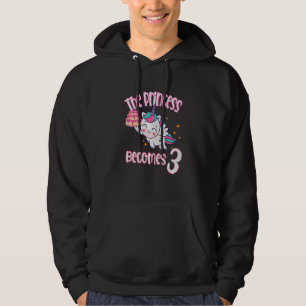 Kinderen De prinses wordt 3 jaar oud Unicorn Birt Hoodie