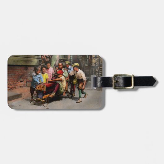 Kinderen - de vijfde keer is scheepsrecht 1915 bagagelabel (Voorkant horizontaal)