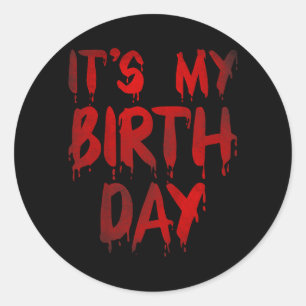 Kinderen December Grappig Verjaardagscitaat Horror Ronde Sticker