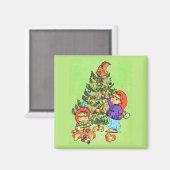 Kinderen decorteren boommagneet magneet (Voorkant / Achterkant)