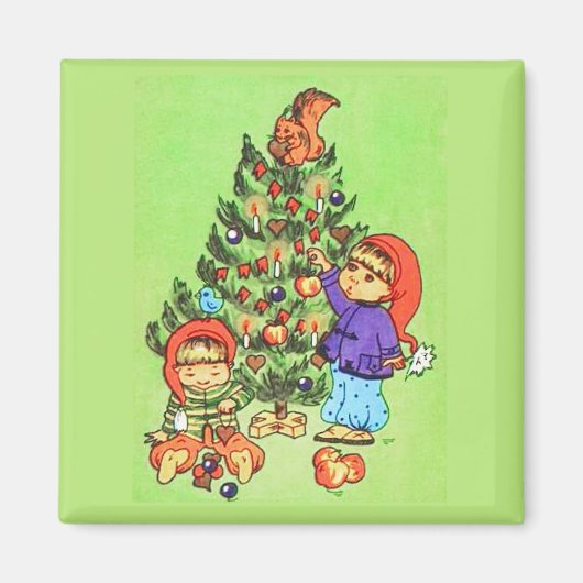 Kinderen decorteren boommagneet magneet (Voorkant)