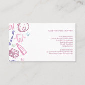 Kinderen Dentale mondverzorging tandheelkunde Visitekaartje (Achterkant)