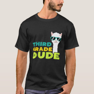 Kinderen Derde Klas Kerel Lama Terug naar School T-shirt