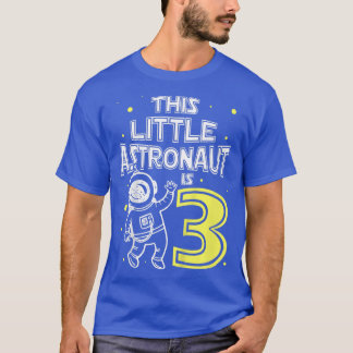 Kinderen Deze kleine astronaut is 3 op de derde ve T-shirt