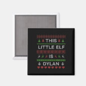 Kinderen Deze Kleine Elf Is Dylan Lelijk Kerstmis Magneet (Voorkant / Achterkant)