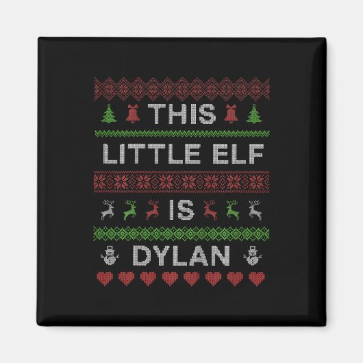 Kinderen Deze Kleine Elf Is Dylan Lelijk Kerstmis Magneet (Voorkant)