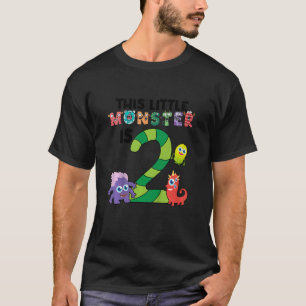 Kinderen Deze kleine monster is 2 jaar oud 2e verj T-shirt