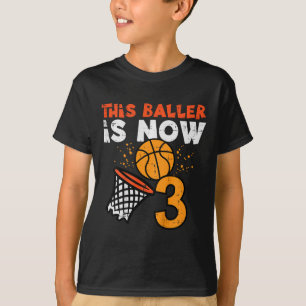 Kinderen deze Ller is nu 3 Sketll 3e verjaardag Bd T-shirt