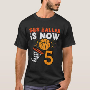 Kinderen deze Ller is nu 5 Sketll 5e verjaardag Bd T-shirt