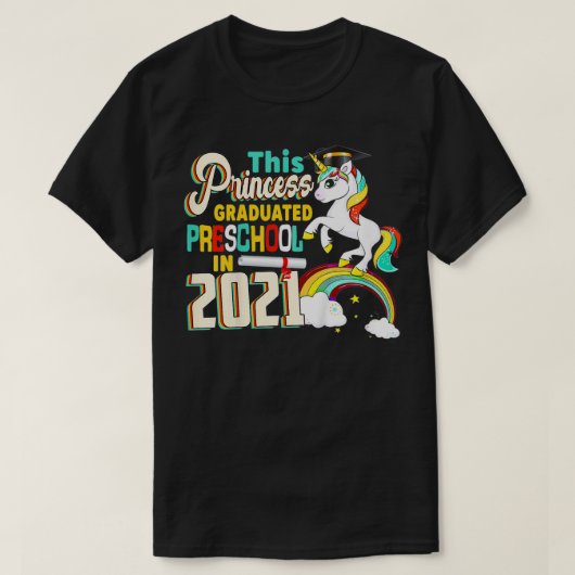 Kinderen deze prinses studeerde voorschool in 2021 t-shirt (Design voorkant)