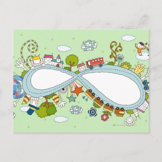 Kinderen die 2 briefkaart (Voorkant)