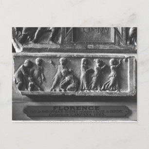 Kinderen die balspellen spelen, fragment briefkaart