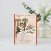  kinderen die bidden voor de Thanksgiving Briefkaart (Staand voorkant)