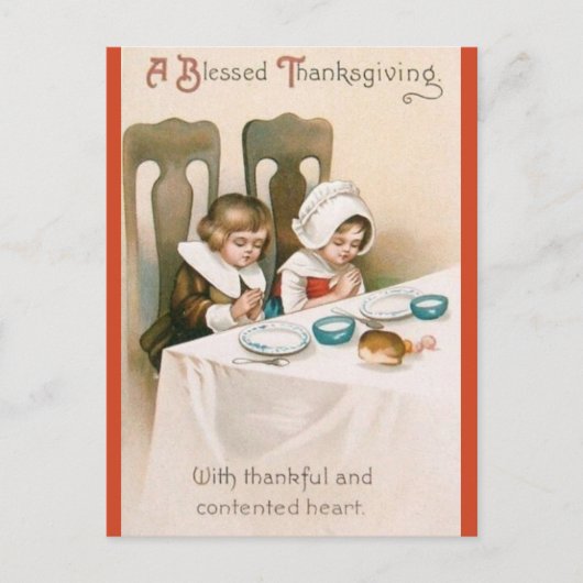  kinderen die bidden voor de Thanksgiving Briefkaart (Voorkant)