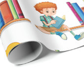 Kinderen die boeken lezen cadeaupapier (Rol Hoek)