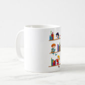 Kinderen die boeken lezen koffiemok (Voorkant links)