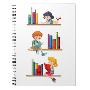Kinderen die boeken lezen notitieboek