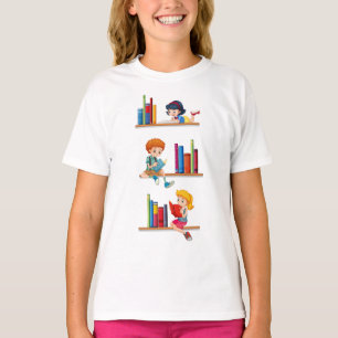 Kinderen die boeken lezen t-shirt