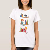 Kinderen die boeken lezen t-shirt (Voorkant)