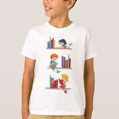 Kinderen die boeken lezen t-shirt (Voorkant)