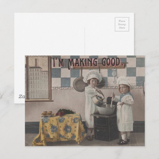 kinderen die borstvoeding geven briefkaart (Voorkant / Achterkant)