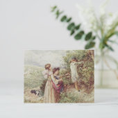 Kinderen die bramen plukken, 19e eeuw briefkaart (Staand voorkant)