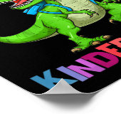 Kinderen die brullen naar de kleuterschool Dinosau Poster (Hoek)