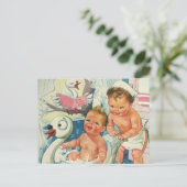  kinderen die bubbels spelen in de Bathtub van Swa Briefkaart (Staand voorkant)