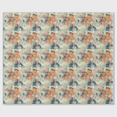  kinderen die bubbels spelen in de Bathtub van Swa Cadeaupapier (Vlak)