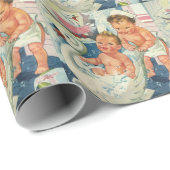  kinderen die bubbels spelen in de Bathtub van Swa Cadeaupapier (Rol Hoek)