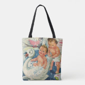  kinderen die bubbels spelen in de Bathtub van Swa Tote Bag (Achterkant)