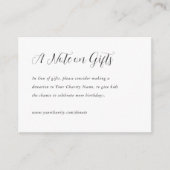 Kinderen die dag doneren in Lieu van geschenken Informatiekaartje (Voorkant)