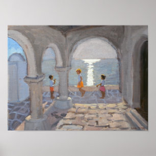 Kinderen die de Griekse eilanden overvallen in 200 Poster