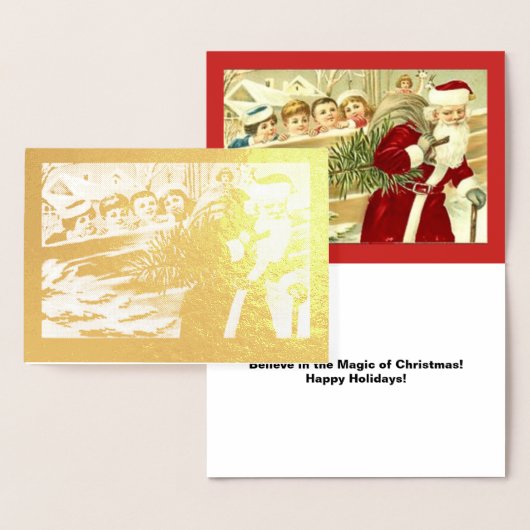 Kinderen die de Kerstman volgen, ZSSPG Folie Kaarten (Display)