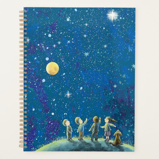 Kinderen die de sterrenplanner observeren planner (Voorkant)