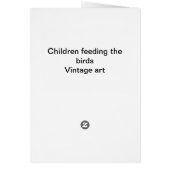 Kinderen die de vogelkaart voeren (Achterkant)