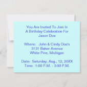 Kinderen die Dinosaur BIRTHDAY PARTIJEN INVITATIE Kaart (Achterkant)