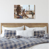 Kinderen die duiven voeden in Venetië (door Paolet Canvas Afdruk (Insitu (Slaapkamer))