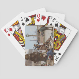 Kinderen die duiven voeden in Venetië (door Paolet Pokerkaarten