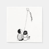 Kinderen die een citaatpapier drinken servet (Voorkant)