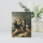 Kinderen die een knuppel eten, 1670-75 briefkaart (Staand voorkant)