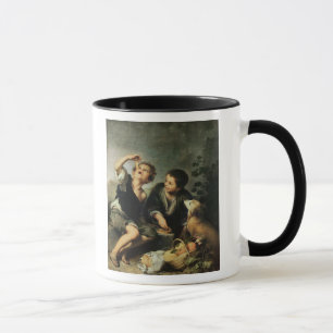 Kinderen die een knuppel eten, 1670-75 mok