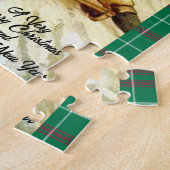 Kinderen die  gekleed zijn, zien er vrolijk kerstf legpuzzel (Zijkant)