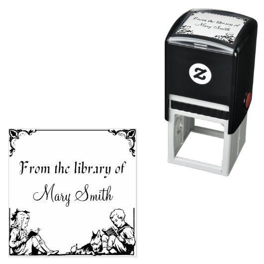 Kinderen die gepersonaliseerde Boek Rubber Stempel (In situ)