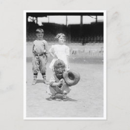 Kinderen die honkbal spelen briefkaart